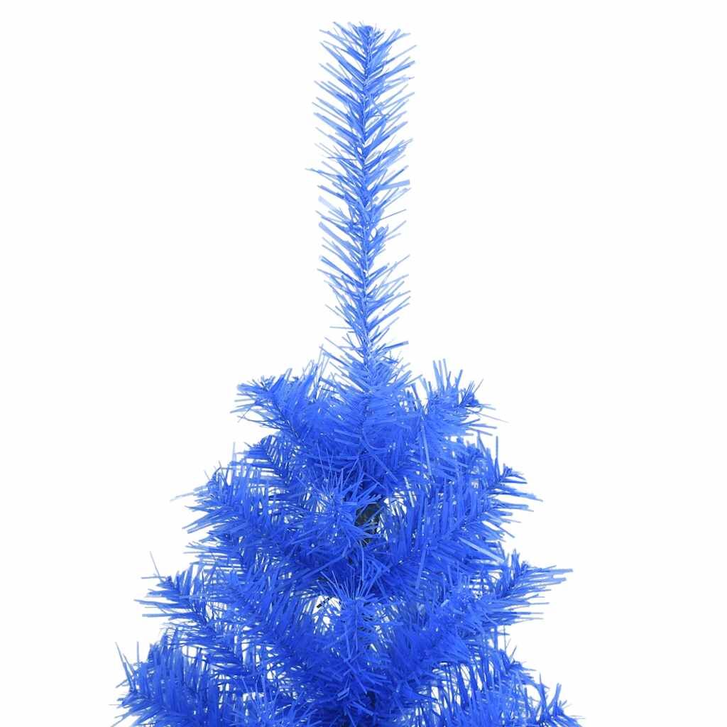 Vidaxl Árbol De Navidad Artificial Con Soporte Pvc Azul 120 Cm_3