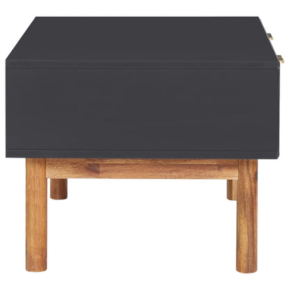 Mesa De Centro De Madera Maciza De Acacia Y Mdf 90x50x40 Cm_2