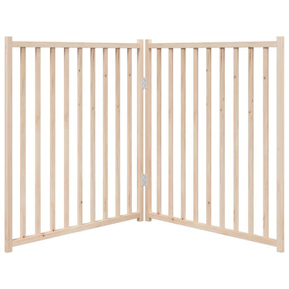 Vidaxl Puerta Para Perros Plegable 2 Paneles Madera De Abeto 160 Cm_3