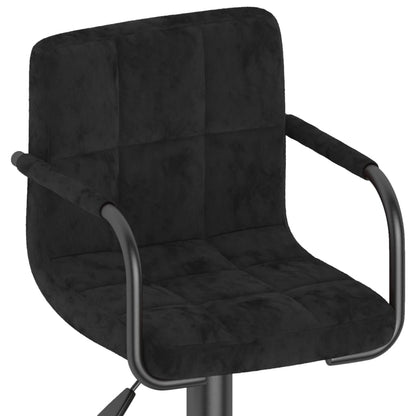 Taburete De Cocina De Terciopelo Negro_5
