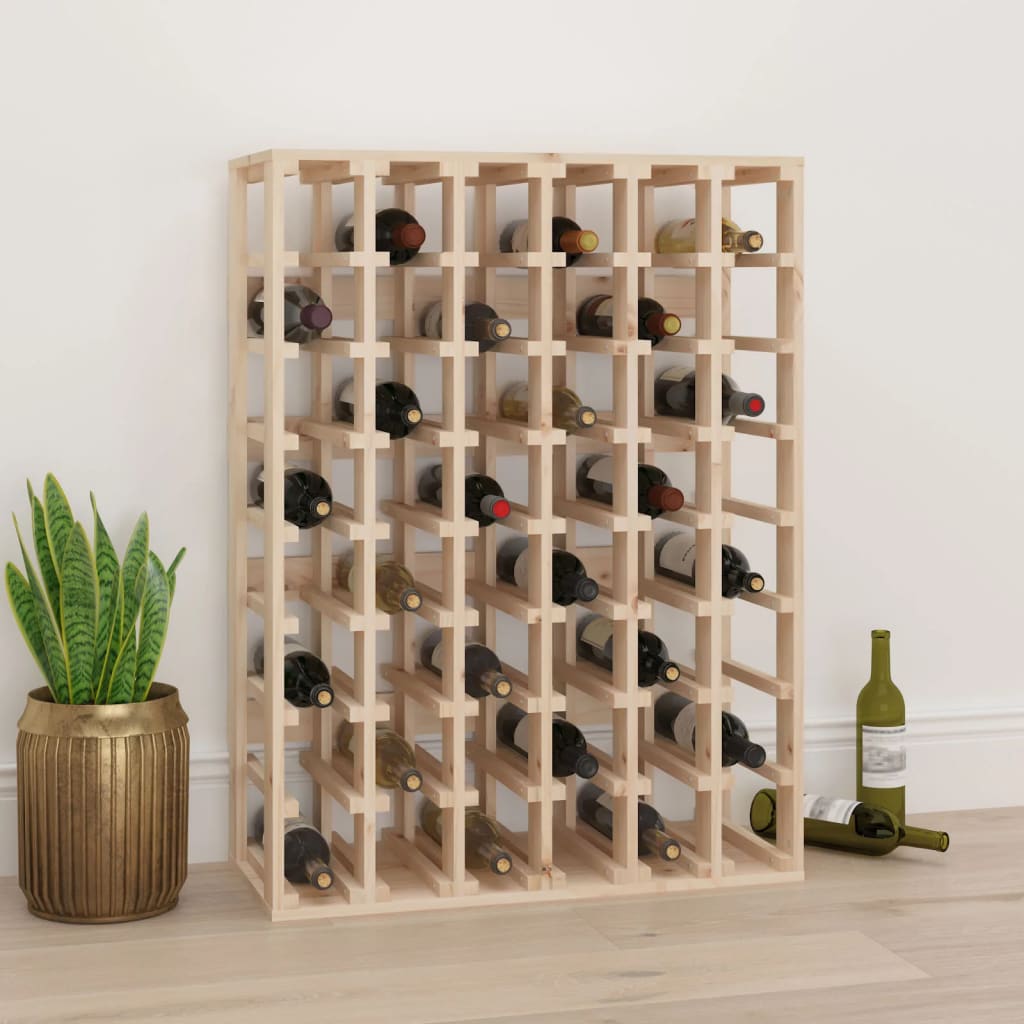 Botellero Madera Maciza De Pino 70x33x94 Cm_0