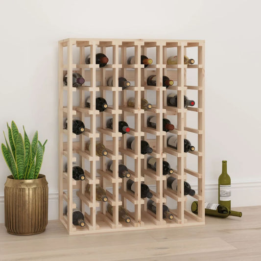 Botellero Madera Maciza De Pino 70x33x94 Cm_0