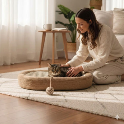 Rascador Para Gatos Isla Tipo Cuenco 2 En 1 De Sisal Althea Living 12x64x44cm_3
