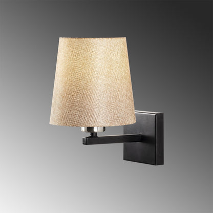 Aplique De Pared, Hierro , Negro nickel crema, 18x24x30, Casquillo E 27 Max 40 W_3