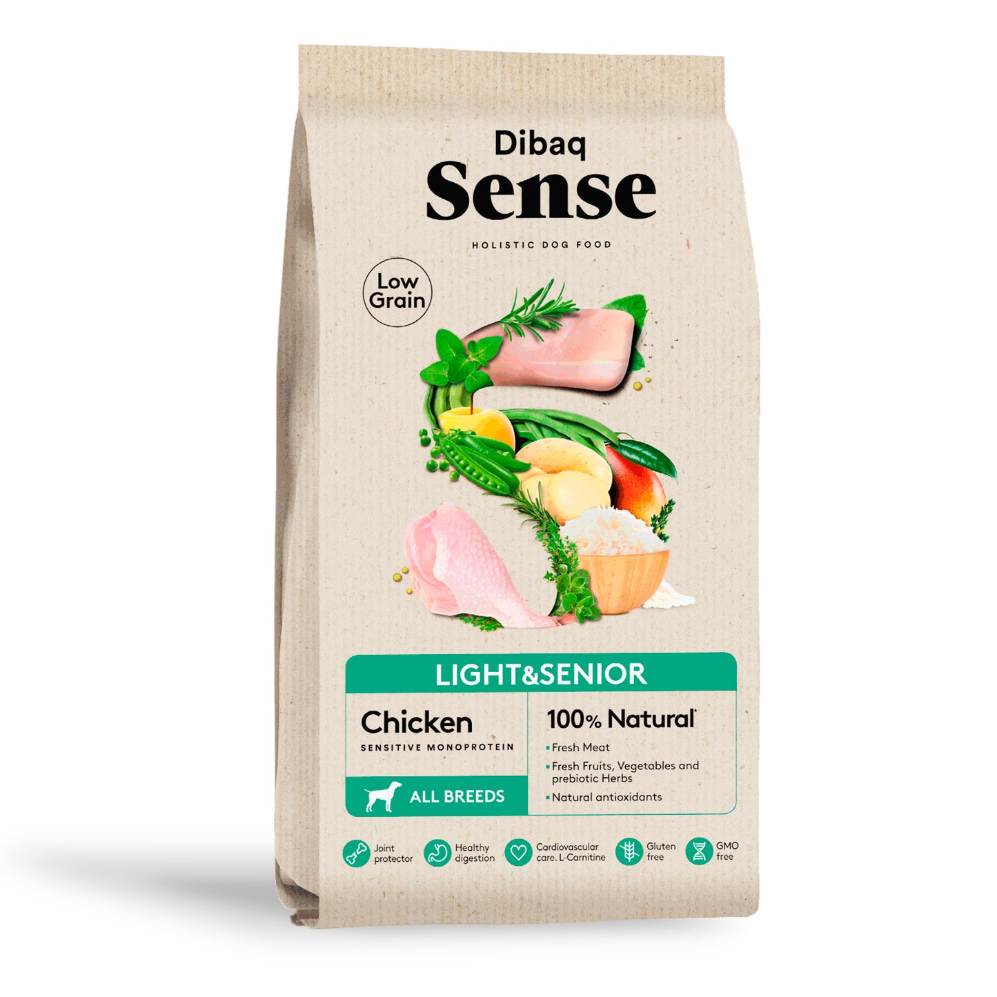 Dibaq Sense Low Grain Pollo Light O Senior 2 Kg_0