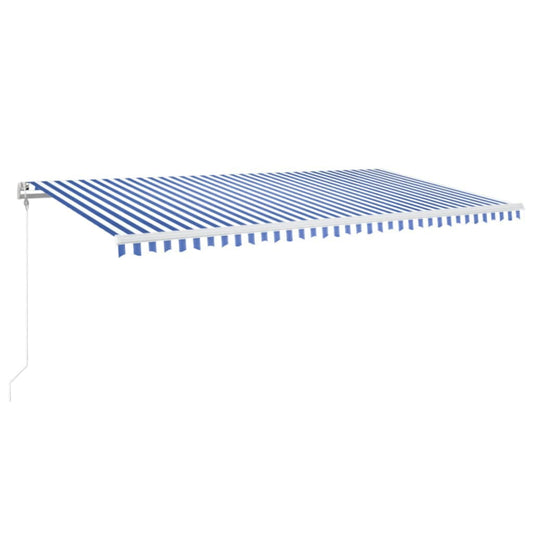 Toldo Automático Retráctil Azul Y Blanco 600x350 Cm_0