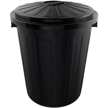 Cubo De Basura / Papelera Polivalente Con Tapa Cerrable, Muy Grande, Plástico Resistente (pp), 50 L, Mats, Grafito_1
