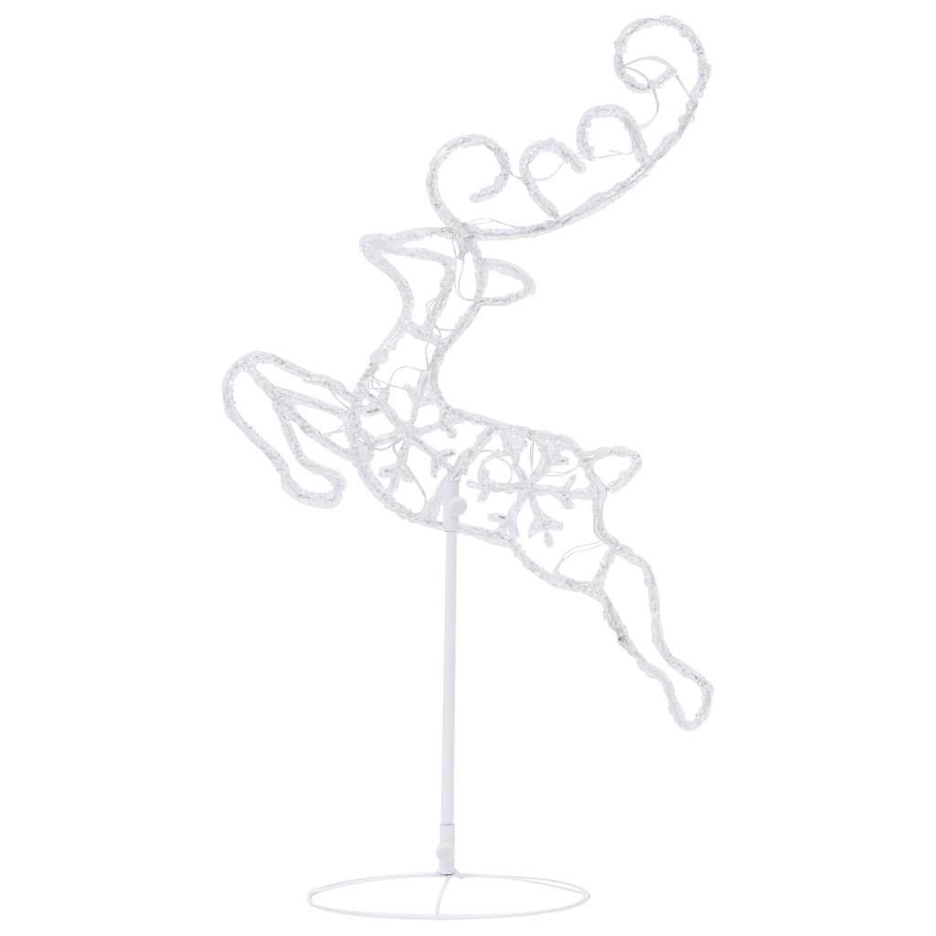 Vidaxl Renos Voladores Y Trineo Blanco Cálido 260x21x87 Cm_4