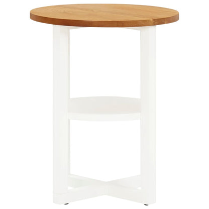 Mesita Auxiliar De Madera De Roble Maciza 40x50 Cm_0