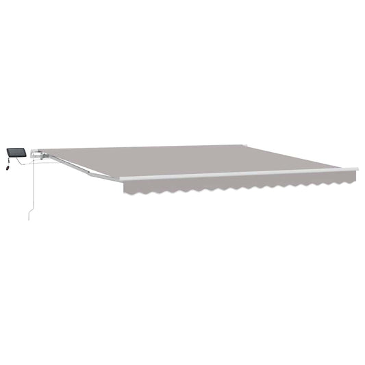 Toldo Retráctil Gris Claro 400 X 300 Cm Tela Y Aluminio_0