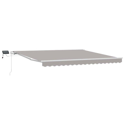 Toldo Retráctil Gris Claro 400 X 300 Cm Tela Y Aluminio_0