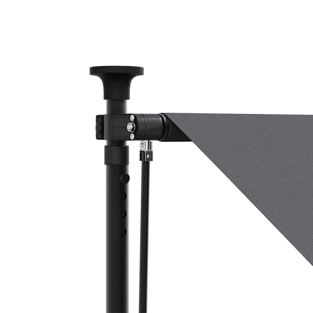 Toldo Retráctil De Tela Y Acero Gris Antracita 100x150 Cm_5