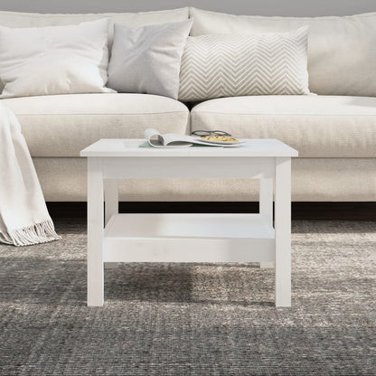 Mesa De Centro De Madera Maciza De Pino Blanco 55x55x40 Cm_2