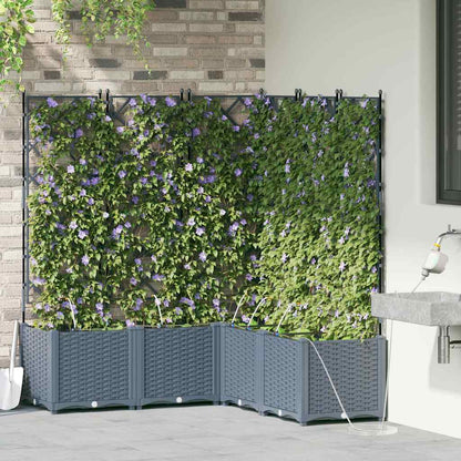 Vidaxl Jardineras Gris Claro 120 X 120 X 142 Cm Acero_1
