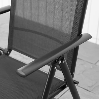 Outsunny Conjunto De Muebles De Jardín De Aluminio 7 Piezas Con 6 Sillas Y Mesa_3