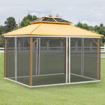 Outsunny 4 Paneles Laterales 352x207 Cm Para Carpa De Jardín Mosquitera_1