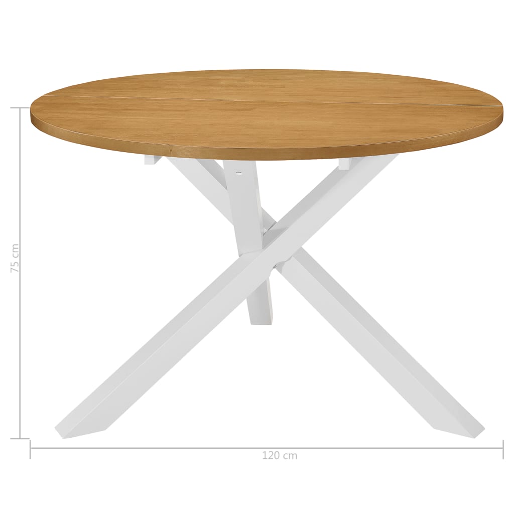 Mesa De Comedor Blanca 120x75 Cm Mdf_2