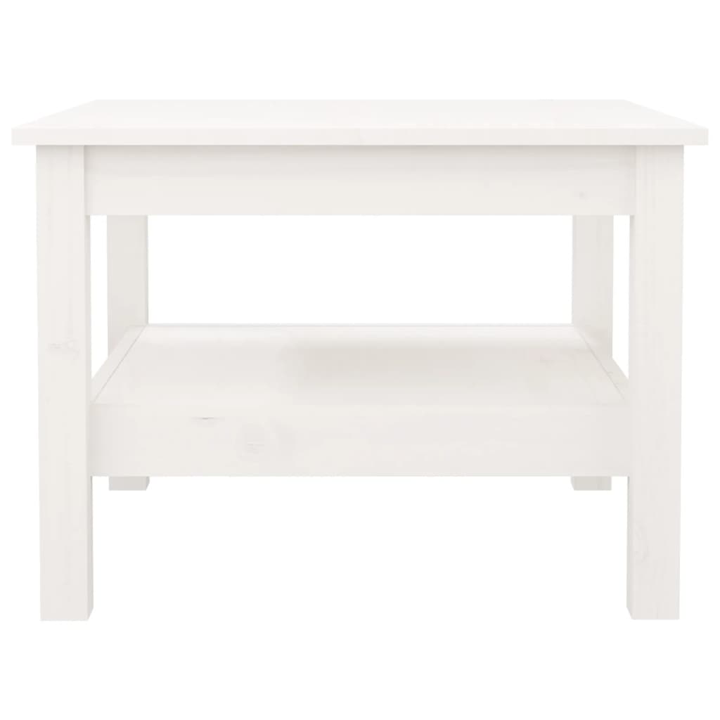 Mesa De Centro De Madera Maciza De Pino Blanco 55x55x40 Cm_1
