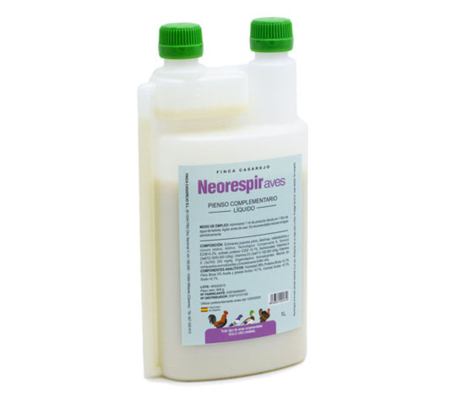 Neorespir 1L – Complemento vitamínico líquido con Menta, eucalipto y equinácea para Aves – Apoyo nutricional_0