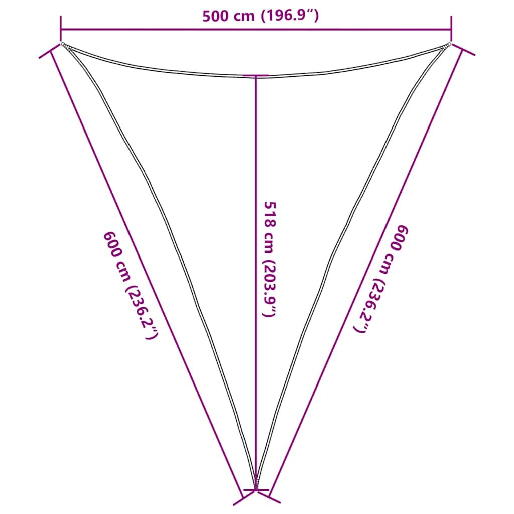 Vidaxl Toldo De Vela Hdpe Rojo 160 G/m² 5x6x6 M_2