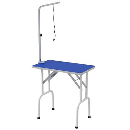 Pawhut Mesa De Peluquería Canina Plegable Encimera Antideslizante Azul_0