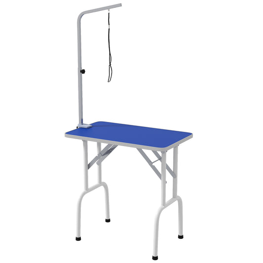 Pawhut Mesa De Peluquería Canina Plegable Encimera Antideslizante Azul_0