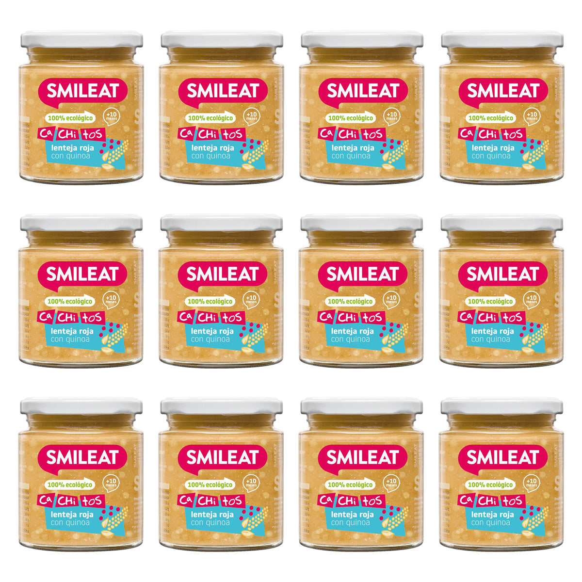 Pack 12x Tarrito Lentejas con Quinoa Ecológico CA CHI TOS Smileat 230g