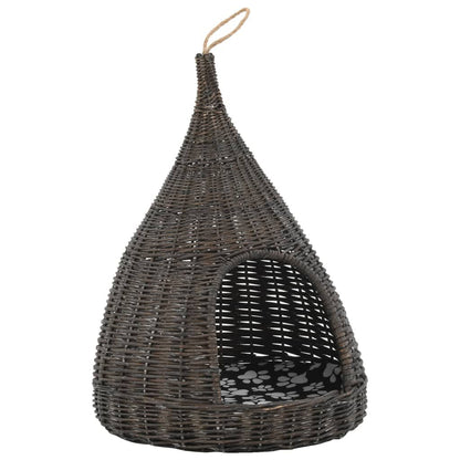 Vidaxl Casa Para Gatos Con Cojín Forma Tipi Sauce Natural Gris 40x60cm_0