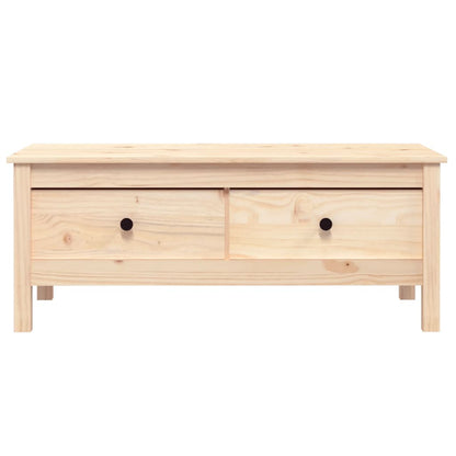 Mesa De Centro De Madera Maciza De Pino Gris 100x50x40 Cm_4