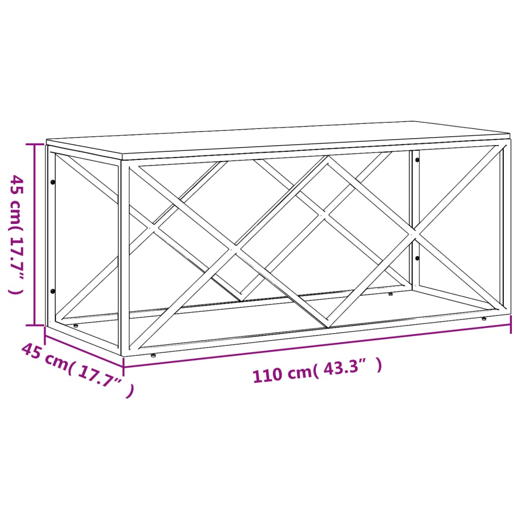 Mesa De Centro Acero Inoxidable Y Madera Maciza Reciclada_4
