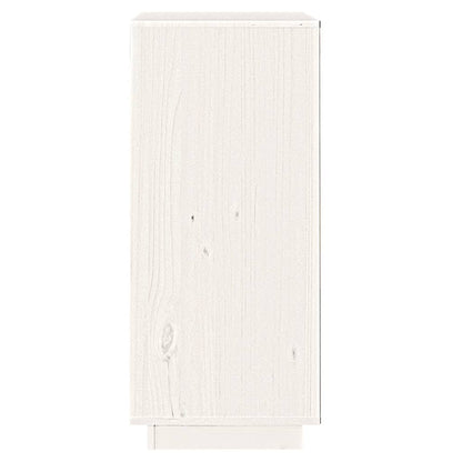 Aparador De Madera Maciza De Pino Blanco 38x35x80 Cm / Vetonek_3