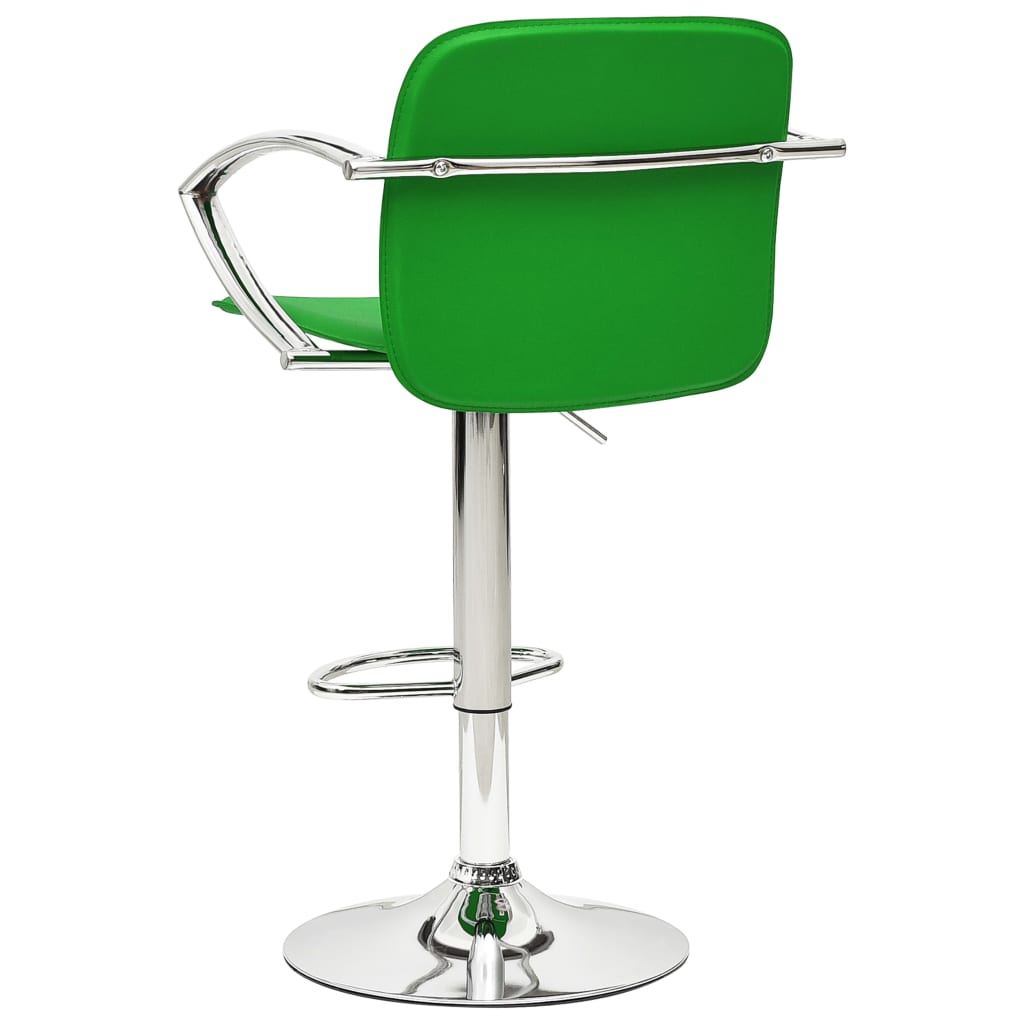 Taburetes De Cocina 2 Unidades Cuero Artificial Verde_2