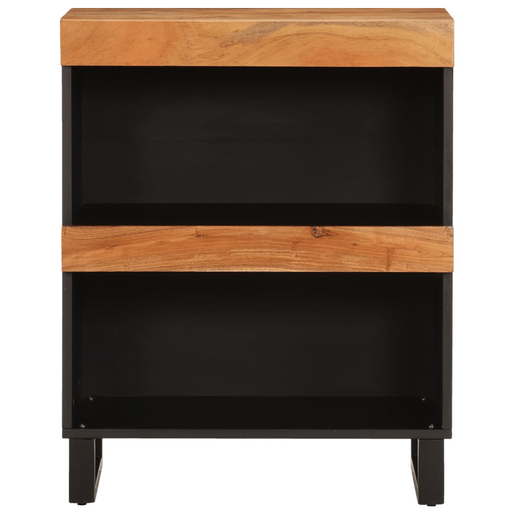 Armario Auxiliar Madera Maciza De Acacia 60x33x75 Cm_1
