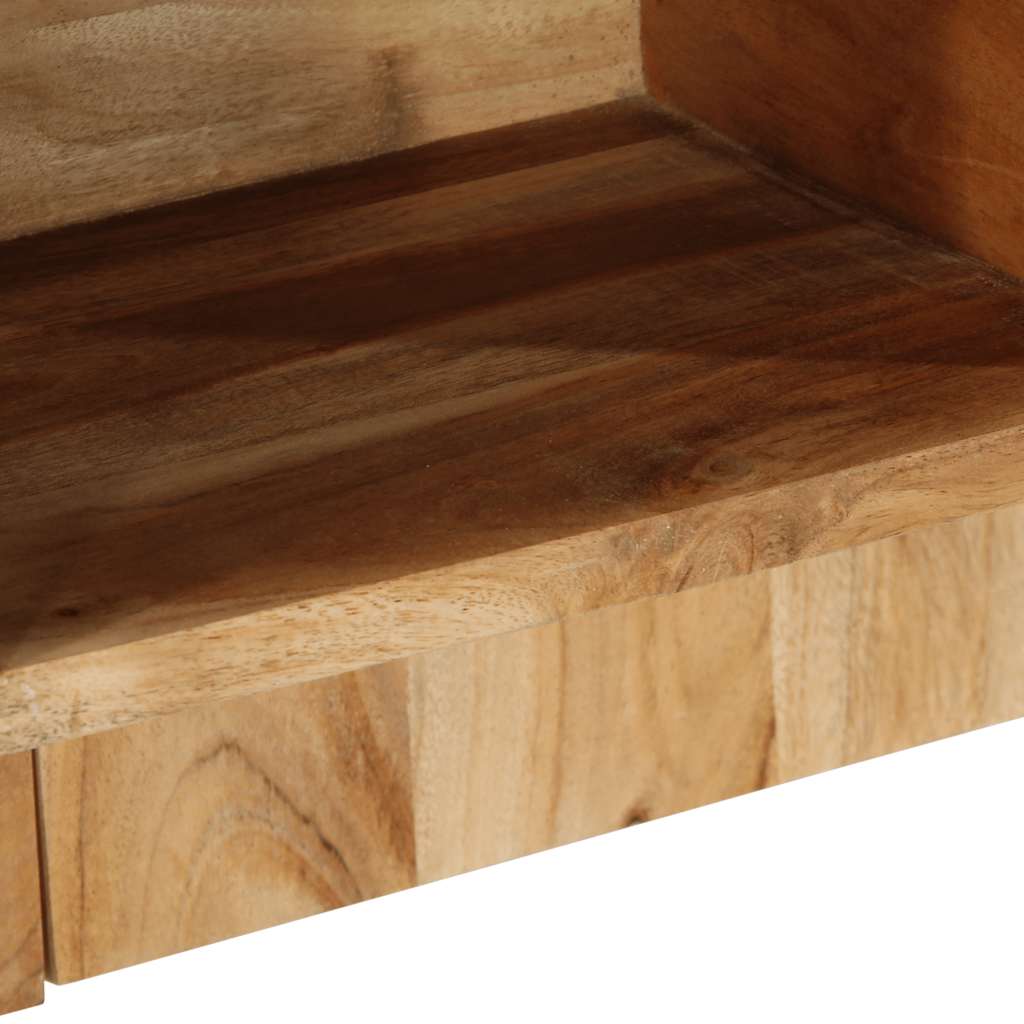 Mesita De Noche Madera Maciza De Acacia 50x27x50 Cm_4