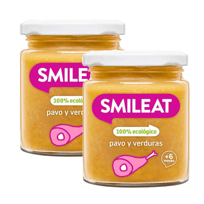 PROMO 2x Tarrito BIO pavo y verduras +6 meses Smileat 230g