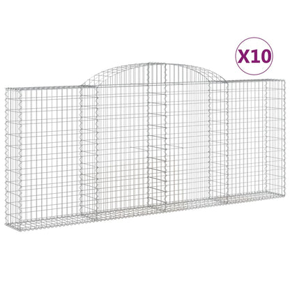 Cestas Gaviones 10 Uds Forma De Arco Hierro 300x30x120/140 Cm_0