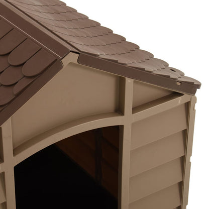 Vidaxl Caseta Para Perros Marrón Pp 71x71,5x68 Cm_5