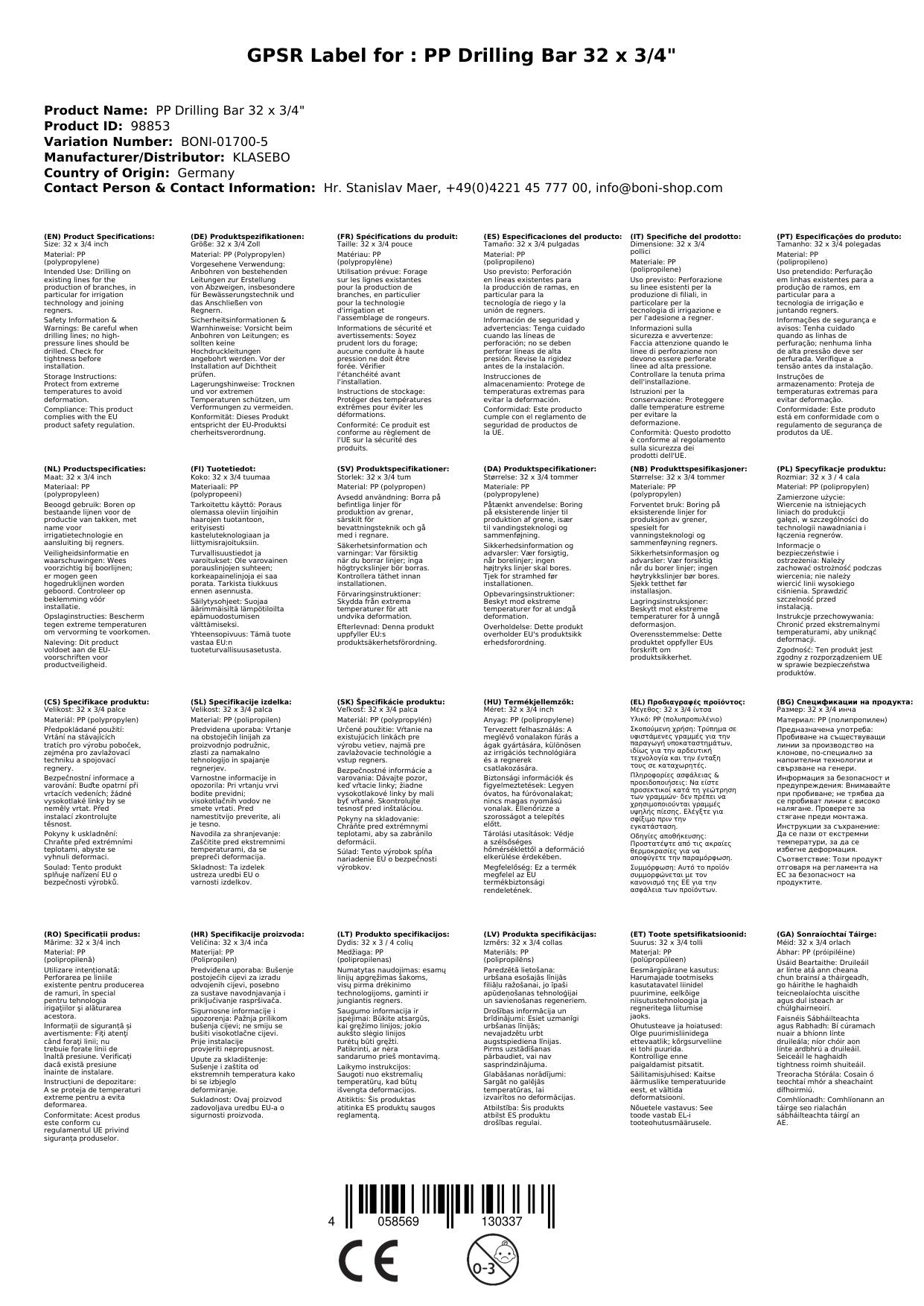 Collarín De Derivación Pp 32mm X 3/4 Para Riego