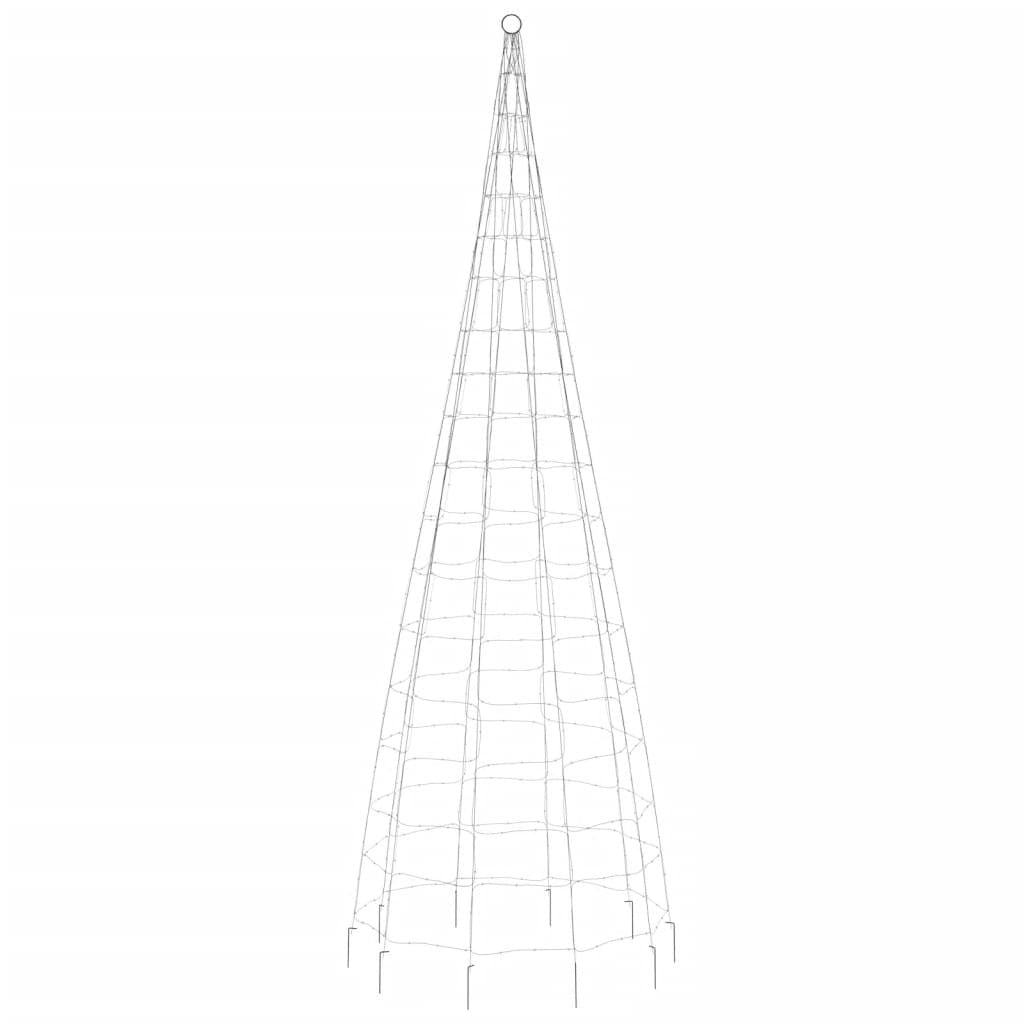 Vidaxl Árbol De Navidad En Asta De Bandera 550 Led Blanco Frío 300 Cm_4