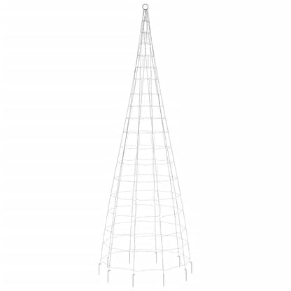 Vidaxl Árbol De Navidad En Asta De Bandera 550 Led Blanco Frío 300 Cm_4