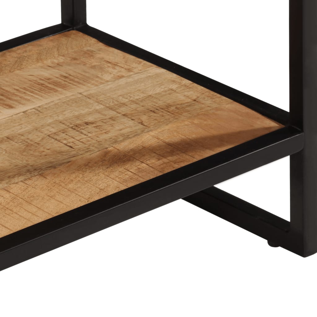 Mesa Consola Madera Maciza De Mango Rugosa 70x35x70 Cm_3