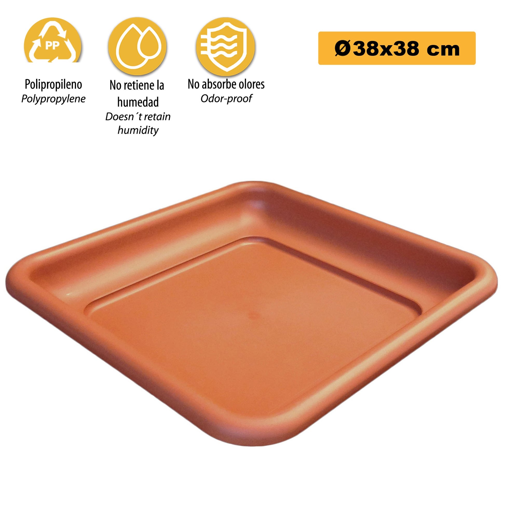 Platillo Para Maceta Maxi 38 Cm Terracota_2