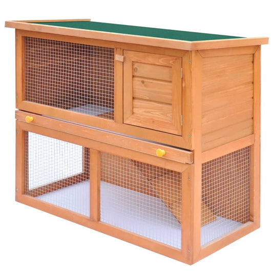 Vidaxl Casa De Animales Pequeños Jaula Conejera 1 Puerta Madera_0