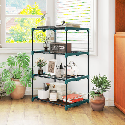 Outsunny Soporte Para Plantas De 4 Niveles De Acero 67x49x105 Cm Verde Oscuro_4