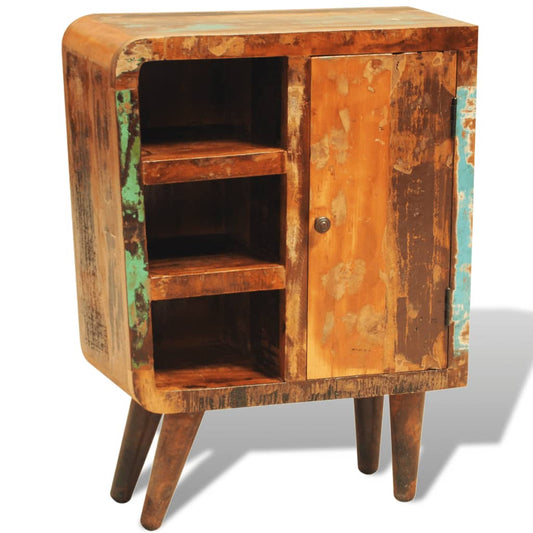 Aparador De Madera Reciclada Con 1 Puerta Estilo Vintage_0