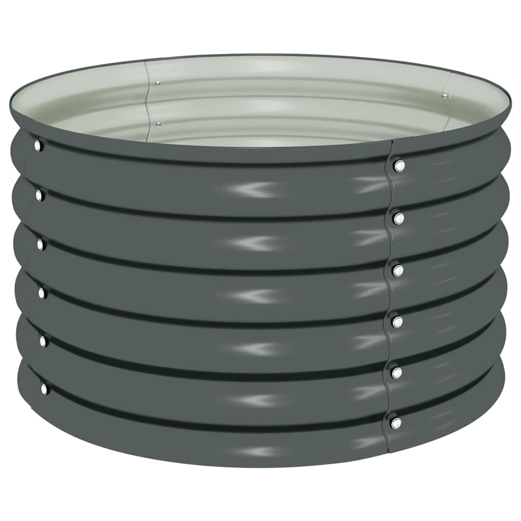 Arriate De Acero Galvanizado Gris 80x80x44 Cm_0