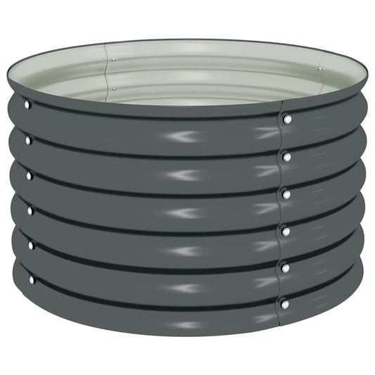 Arriate De Acero Galvanizado Gris 80x80x44 Cm_0