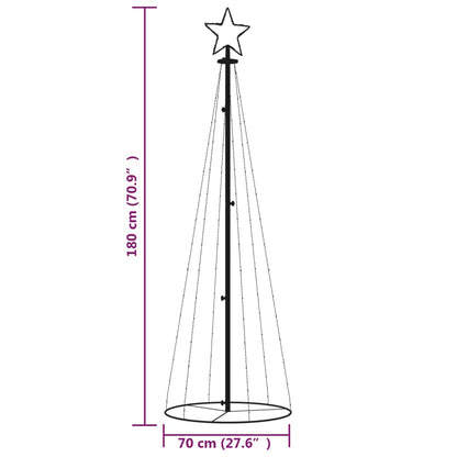 Vidaxl Árbol De Navidad Cónico 108 Led Azul 70x180 Cm_2