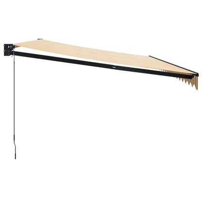 Toldo Retráctil Aluminio Y Tela Amarillo Y Blanco 5x3 M_3