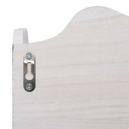 Perchero De Pared De Madera Blanco 50x10x30 Cm_5